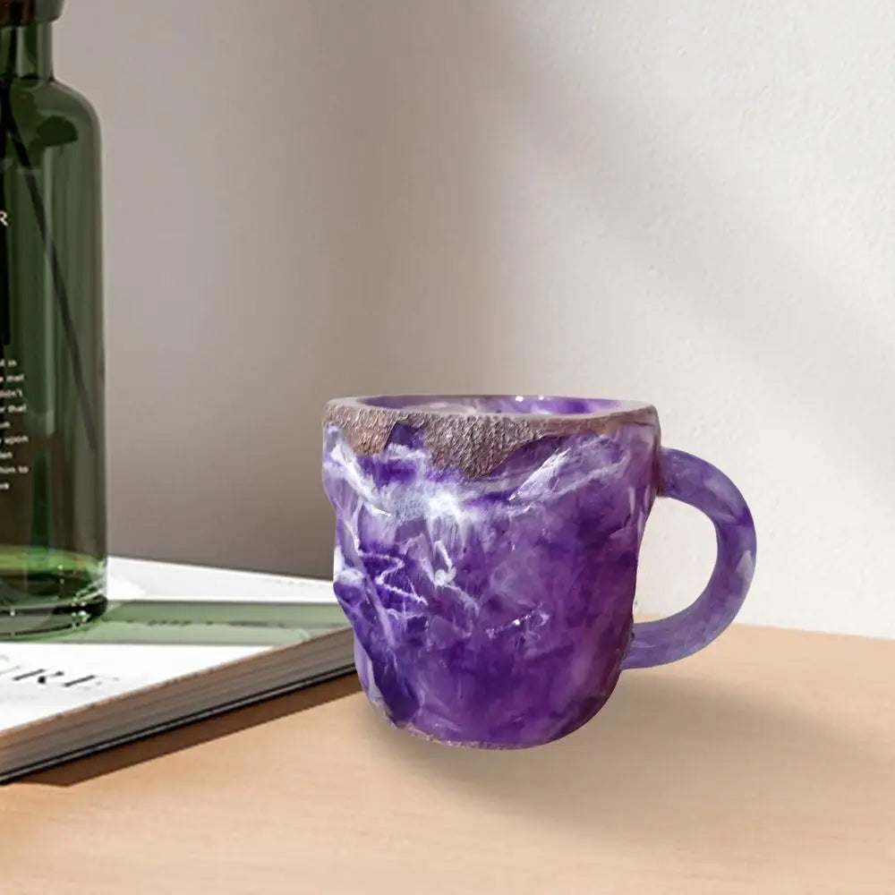 Mineral Crystal Coffee Mug – Elegant 400ml Design with Heat Retention