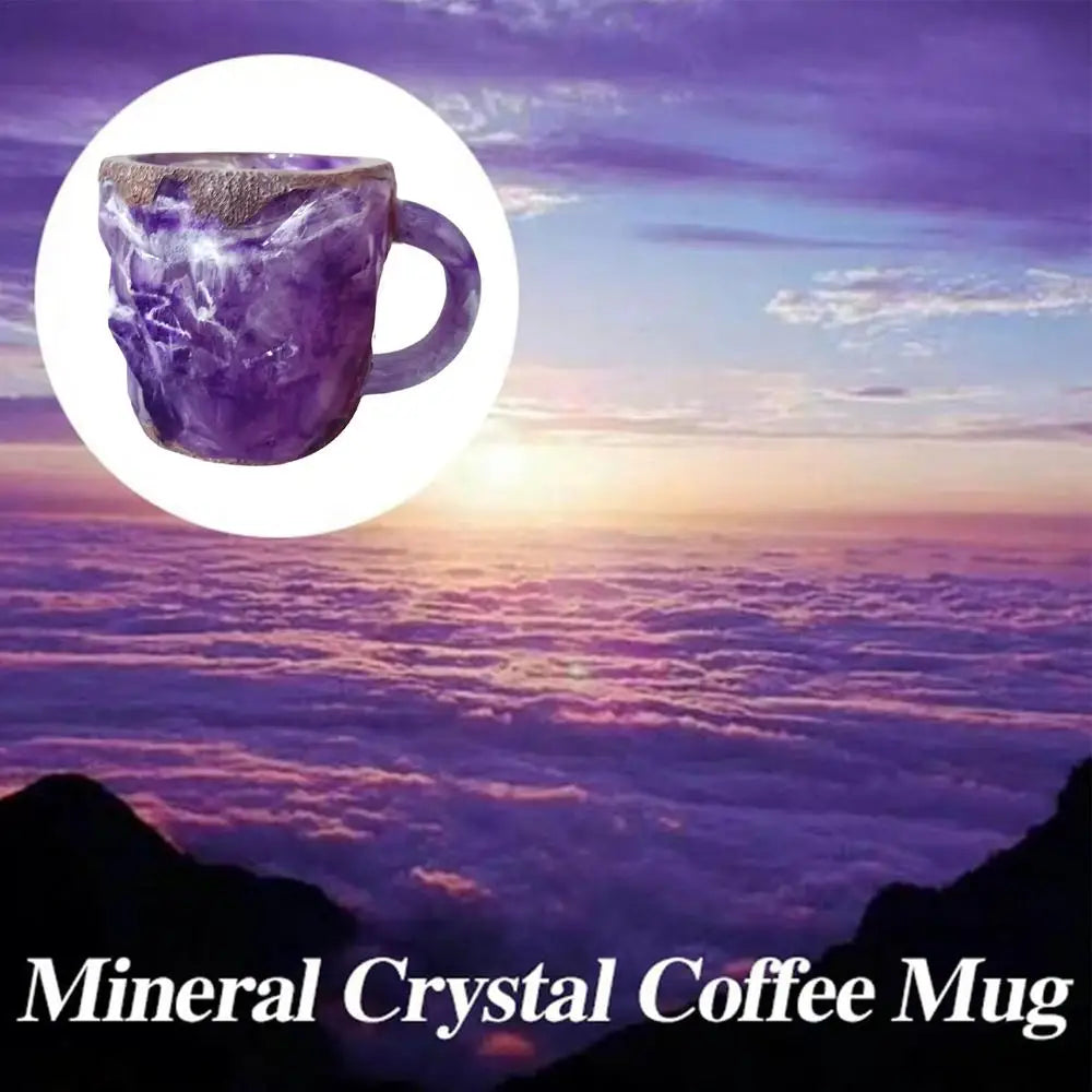 Mineral Crystal Coffee Mug – Elegant 400ml Design with Heat Retention