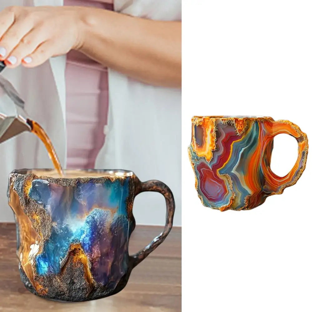 Mineral Crystal Coffee Mug – Elegant 300ml Design with 3D Realistic Texture